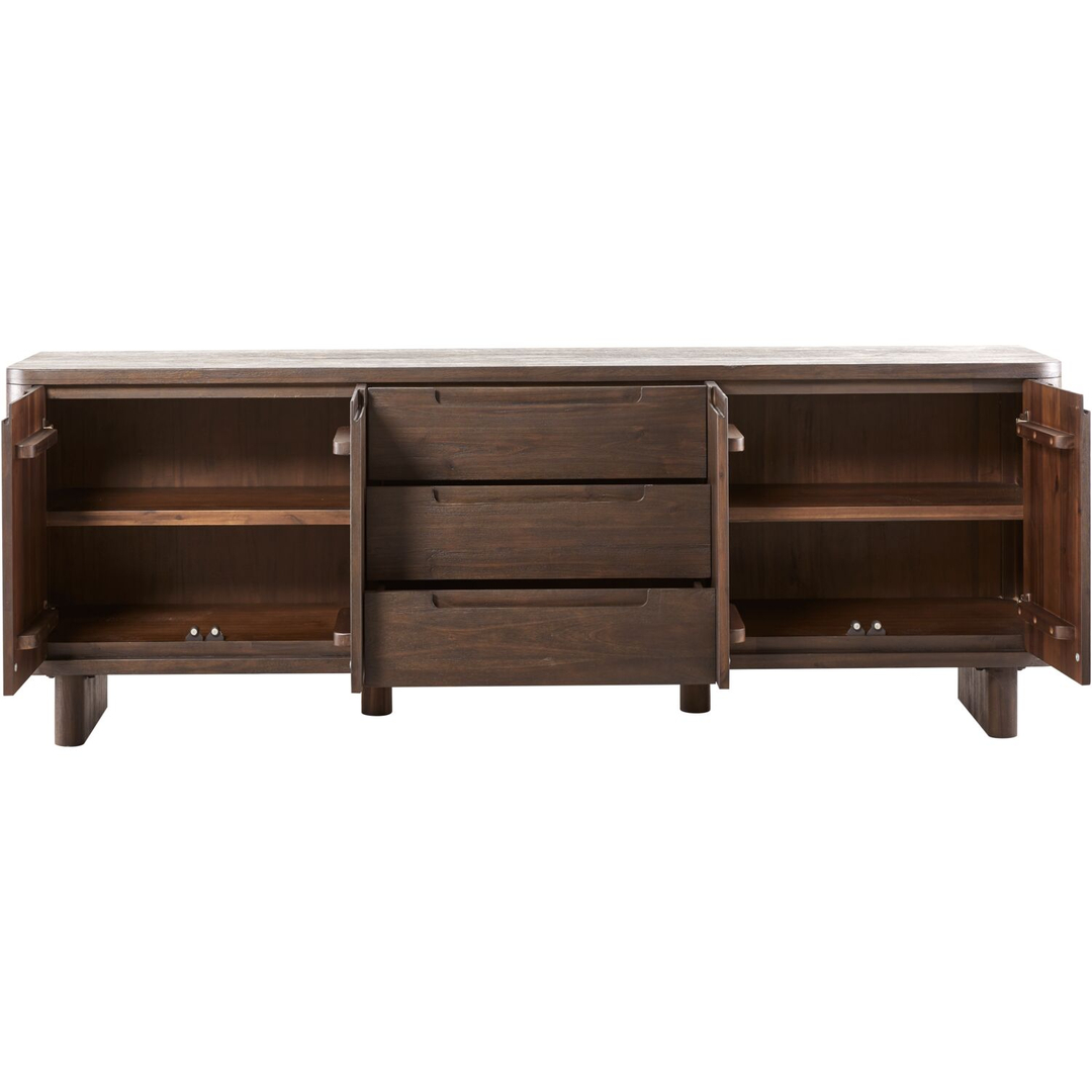 Dressoir Tondato acaciahout 210x75x42 cm bruin 