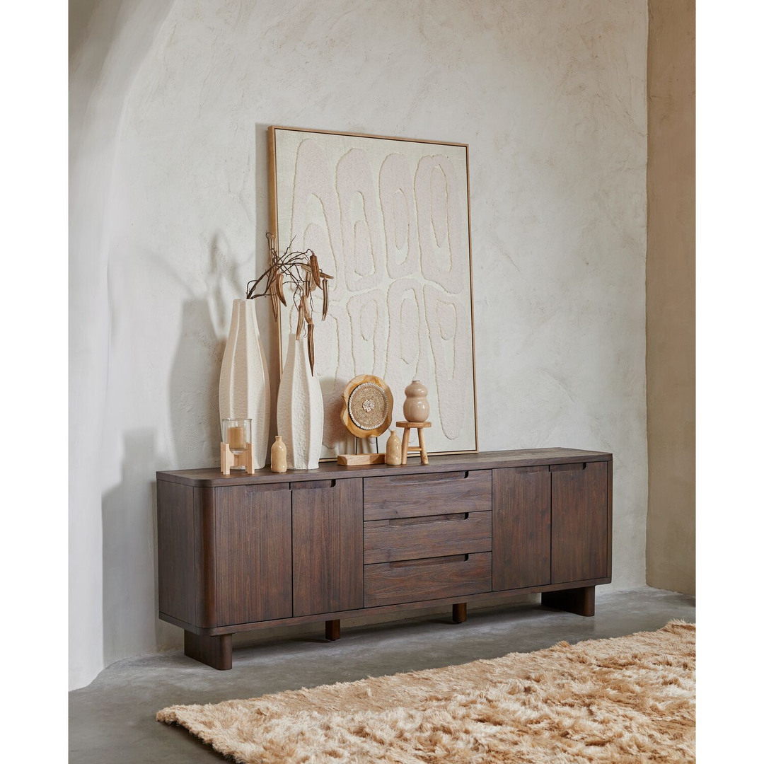 Dressoir Tondato acaciahout 210x75x42 cm bruin 