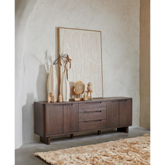 Dressoir Tondato acaciahout 210x75x42 cm bruin 