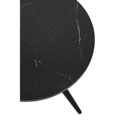 Bijzettafel Cercio keramiek 40 cm rond zwart