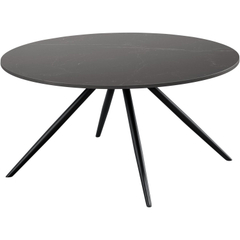 Salontafel Cercio keramiek 80 cm rond zwart