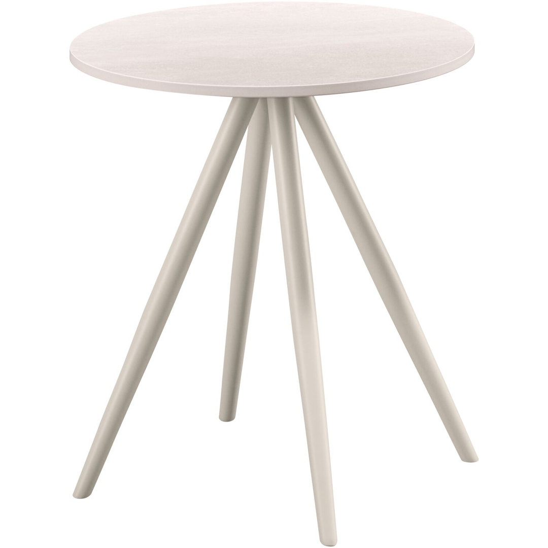 Bijzettafel Cercio keramiek 40 cm rond wit