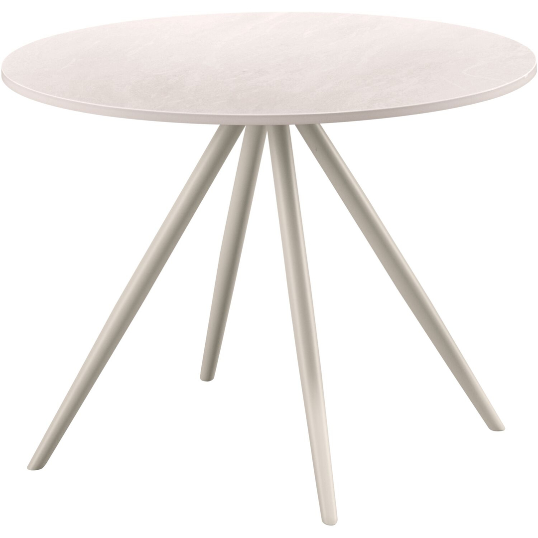 Bijzettafel Cercio keramiek 60 cm rond wit