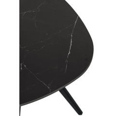Bijzettafel Fitura keramiek 40x40 cm vierkant zwart