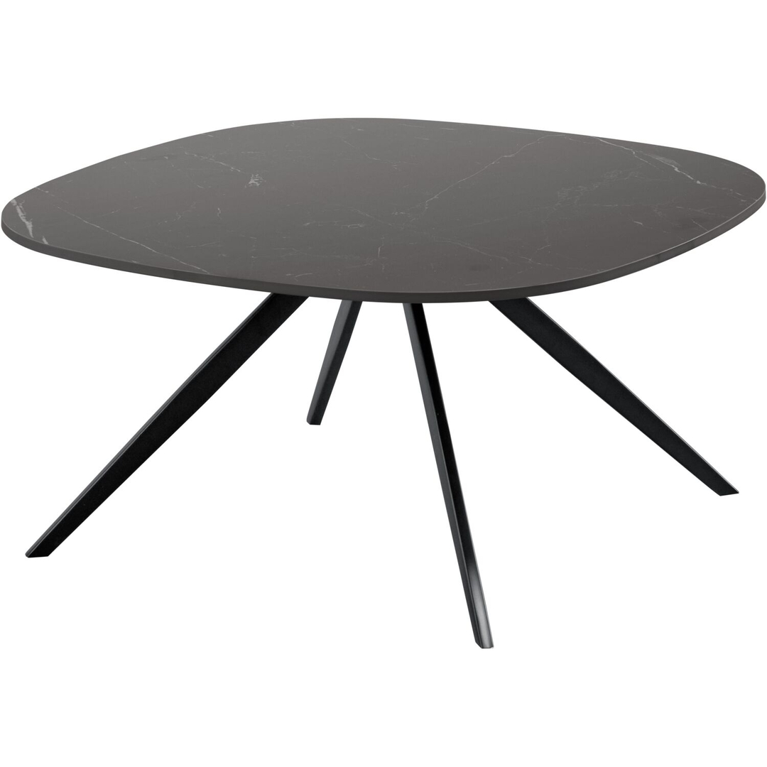 Salontafel Fitura keramiek 80x80 cm vierkant zwart