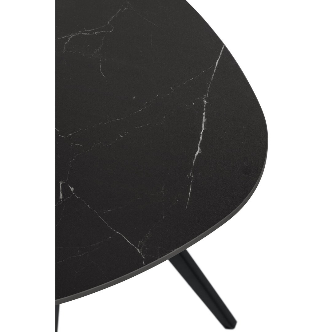 Salontafel Fitura keramiek 80x80 cm vierkant zwart