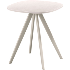 Bijzettafel Fitura keramiek 40x40 cm vierkant wit