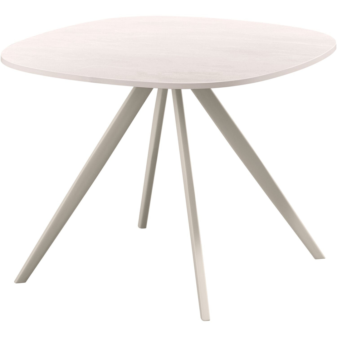 Bijzettafel Fitura keramiek 60x60 cm vierkant wit