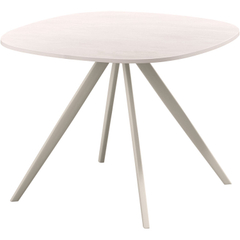 Bijzettafel Fitura keramiek 60x60 cm vierkant wit