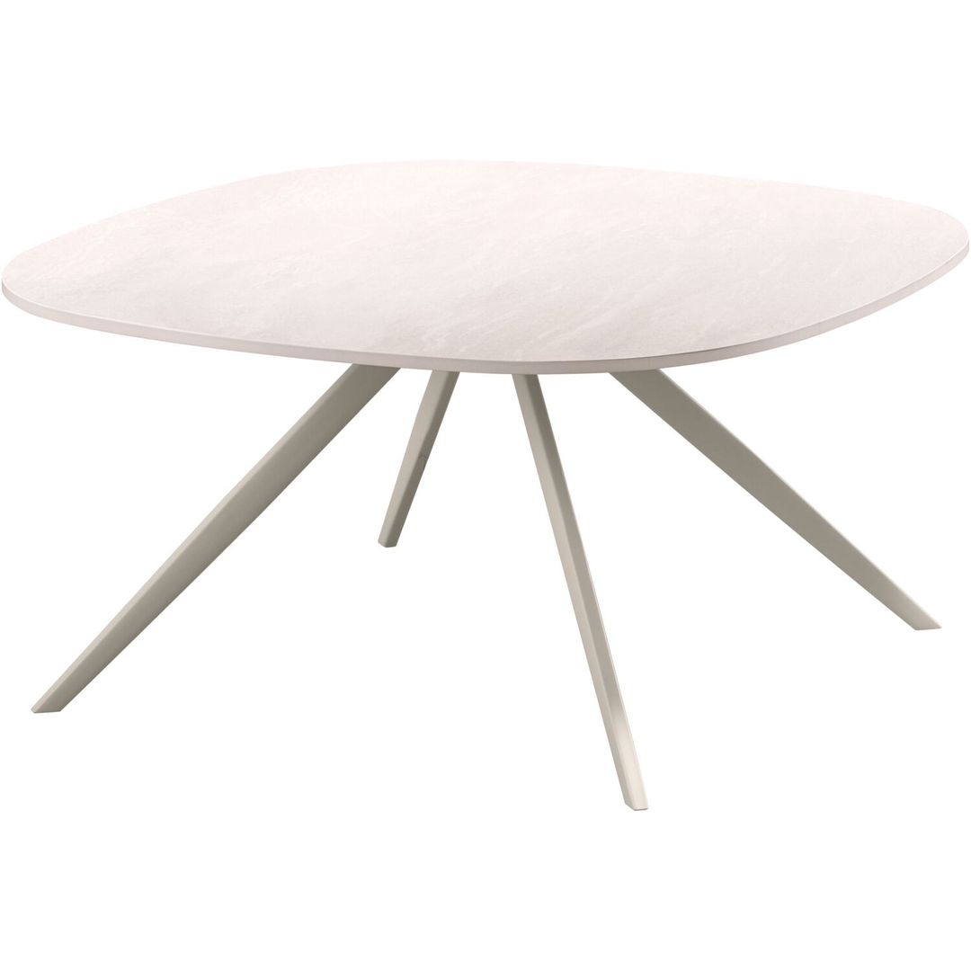 Salontafel Fitura keramiek 80x80 cm vierkant wit