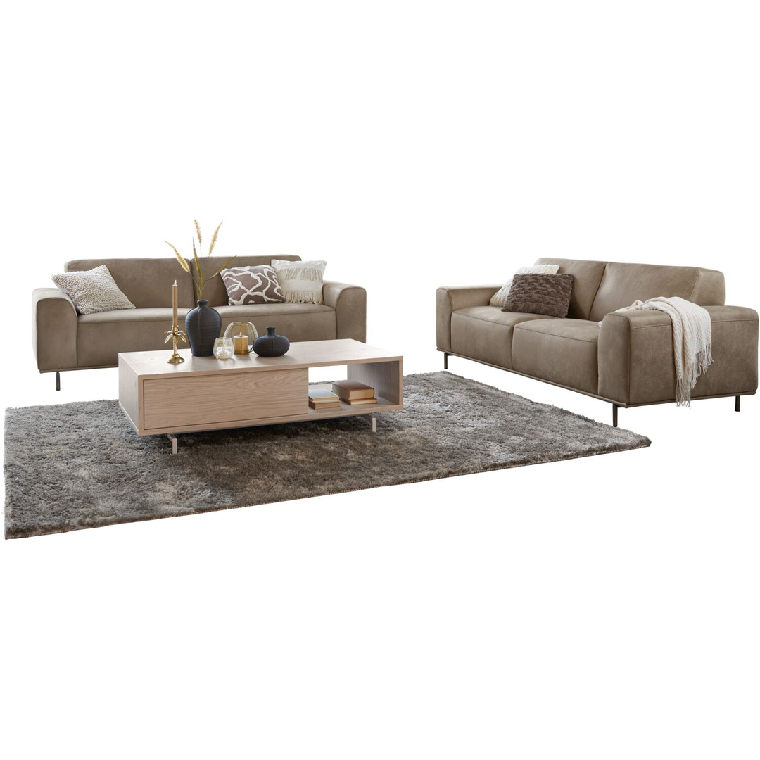 3 zitsbank Pantini microleder bruin excellent comfort