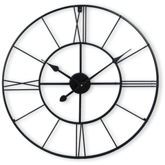 Klok Nimar metaal rond 60cm zwart strak dessin 62