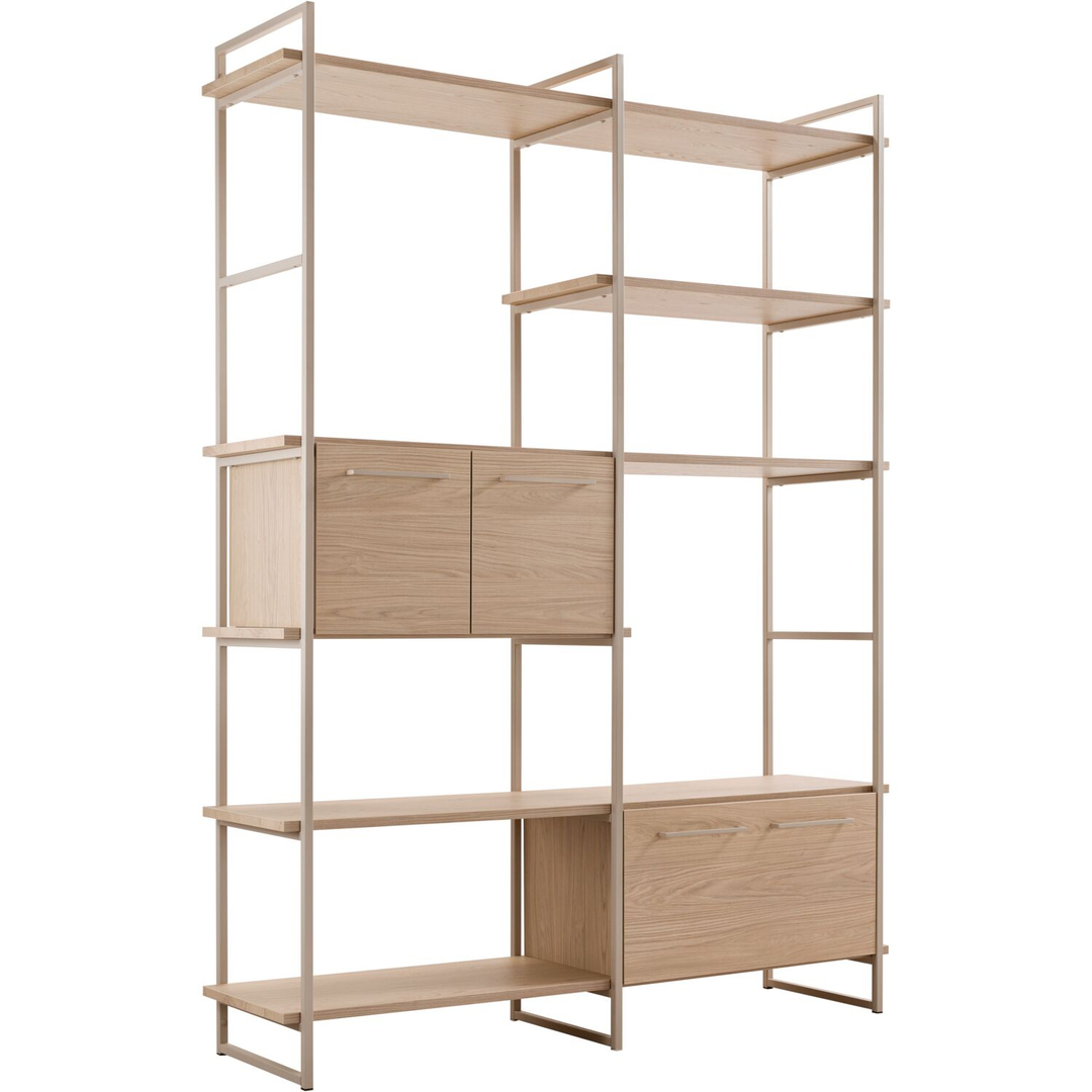Wandkast Sistema 226x166x45 cm lichtgrijs
