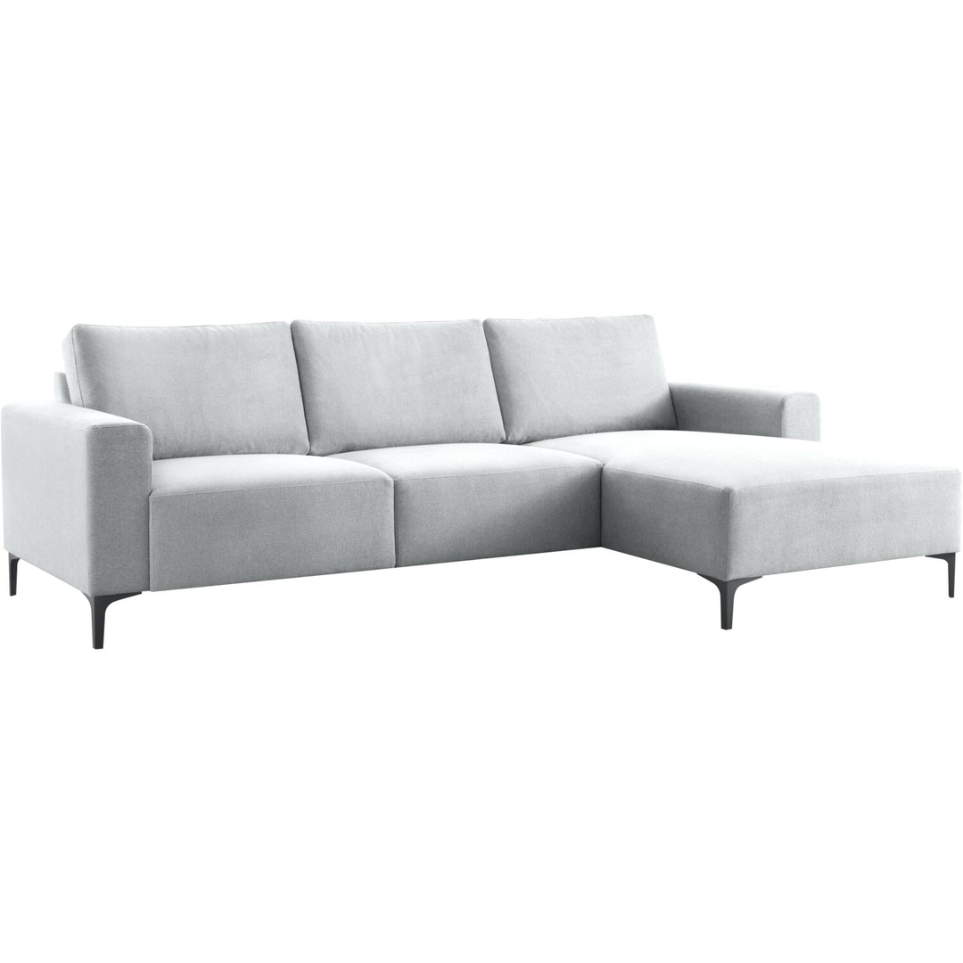 Hoekbank rechts Fabria lichtgrijs basic comfort