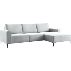 Hoekbank rechts Fabria lichtgrijs basic comfort