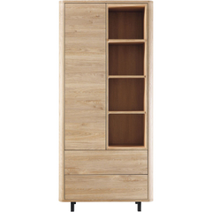 Opbergkast Lirona old oak 1 deur, 2 lades, 4 open vakken