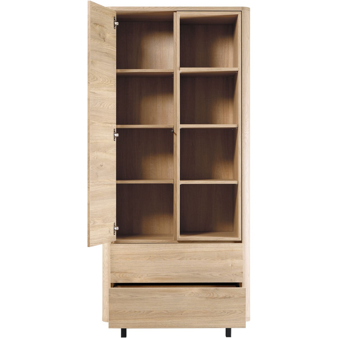 Opbergkast Lirona old oak 1 deur, 2 lades, 4 open vakken