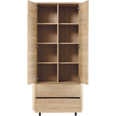 Opbergkast Lirona old oak 2 deuren, 2 lades
