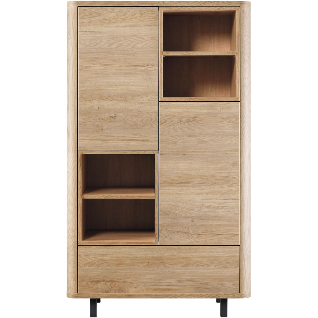 Opbergkast Lirona old oak 2 deuren, 1 lade, 4 open vakken
