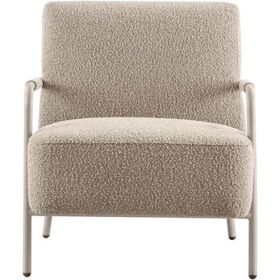 Fauteuil Posano bouclé beige