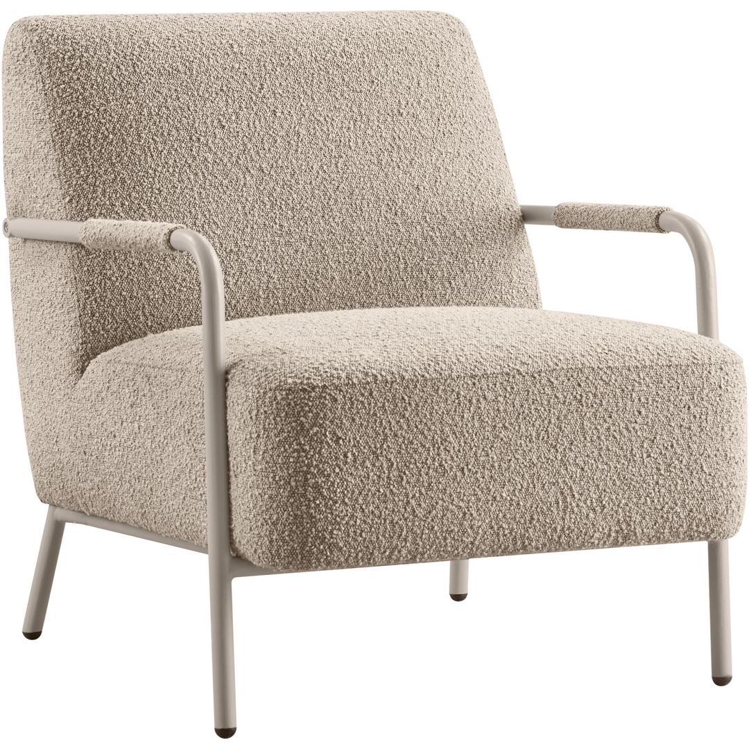Fauteuil Posano bouclé beige
