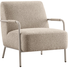 Fauteuil Posano bouclé beige