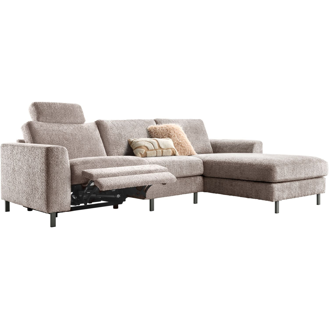 Hoekbank rechts Totham bruin relaxfunctie supreme comfort