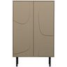 Opbergkast Atri 135x85x40 cm taupe