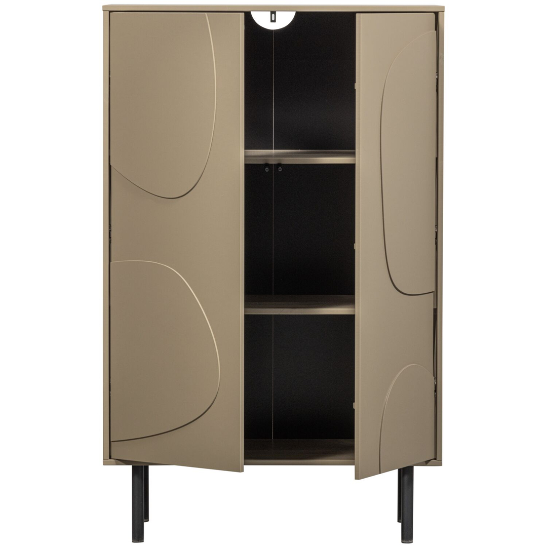 Opbergkast Atri 135x85x40 cm taupe