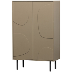 Opbergkast Atri 135x85x40 cm taupe