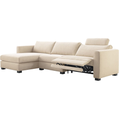Hoekbank links Licato naturel relaxfunctie premium comfort