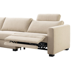 Hoekbank links Licato naturel relaxfunctie premium comfort