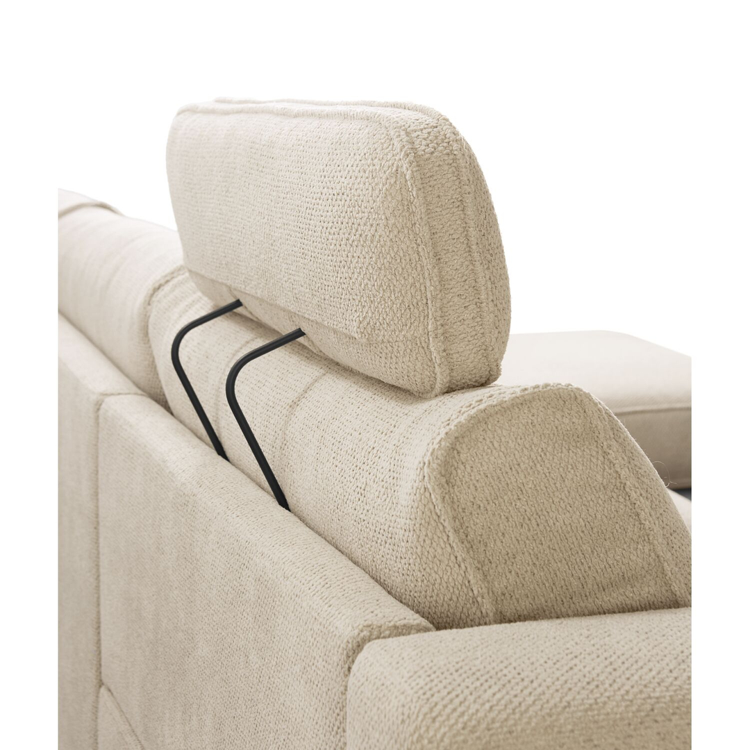 Hoekbank links Licato naturel relaxfunctie premium comfort