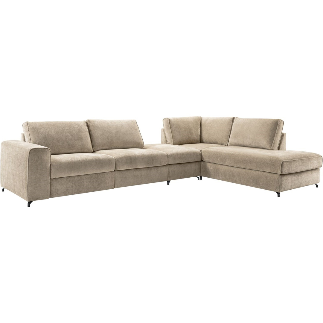 Hoekbank rechts Licato taupe relaxfunctie excellent comfort
