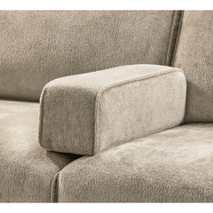 Hoekbank rechts Licato taupe relaxfunctie excellent comfort hocker