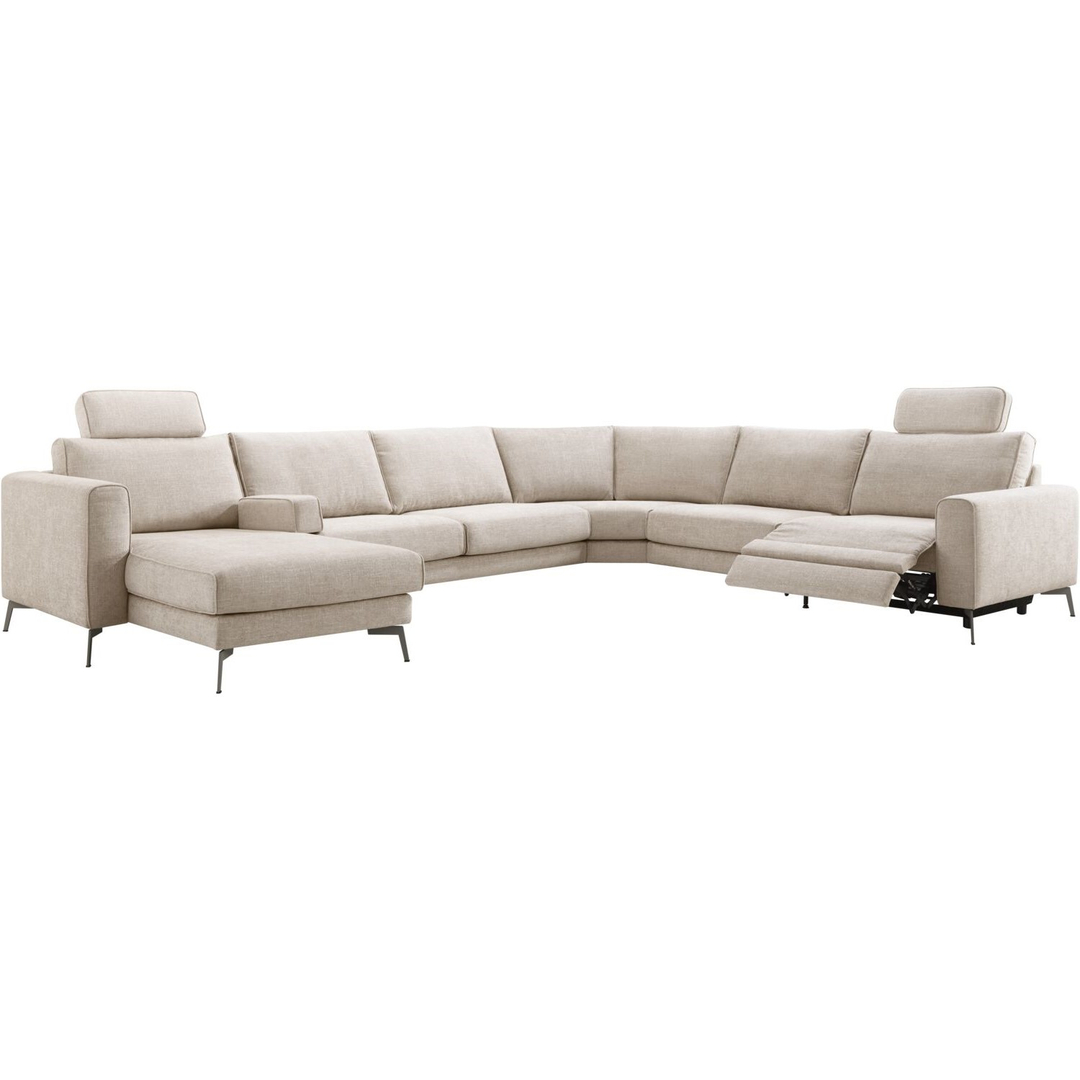 Hoekbank Linoza naturel relaxfunctie rechts premium comfort