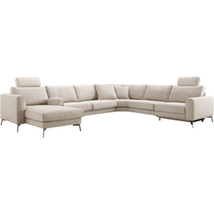 Hoekbank Linoza naturel relaxfunctie rechts premium comfort