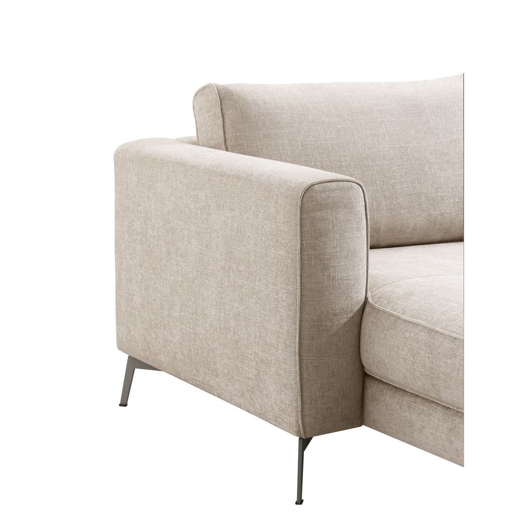 Hoekbank Linoza naturel relaxfunctie rechts premium comfort
