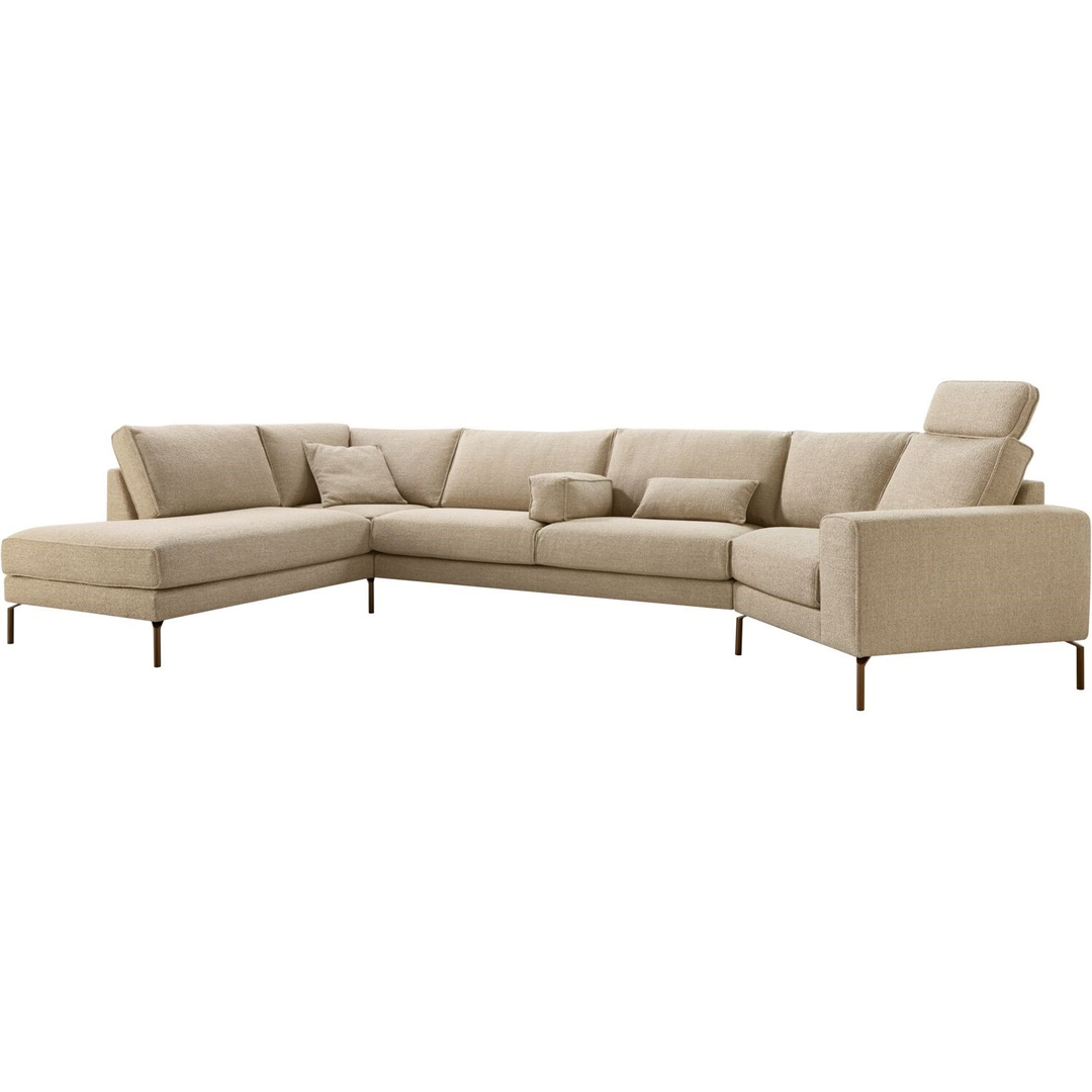 Hoekbank links Linoza taupe supreme comfort