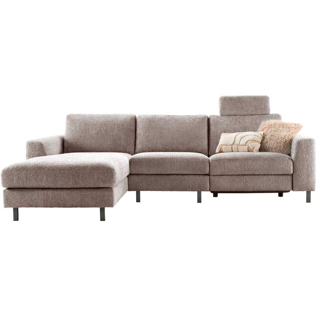 Hoekbank links Totham bruin relaxfunctie basic comfort