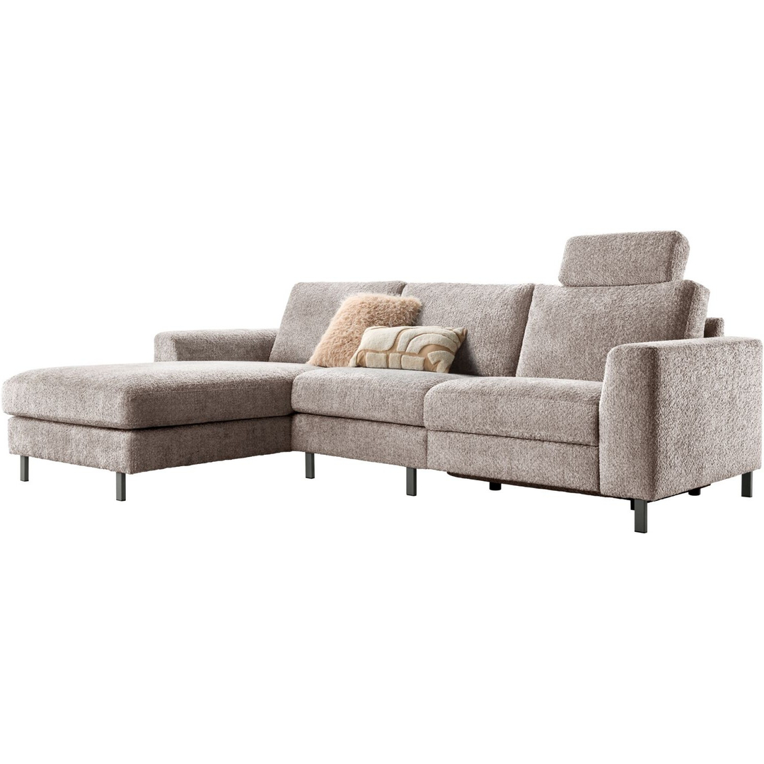 Hoekbank links Totham bruin relaxfunctie basic comfort