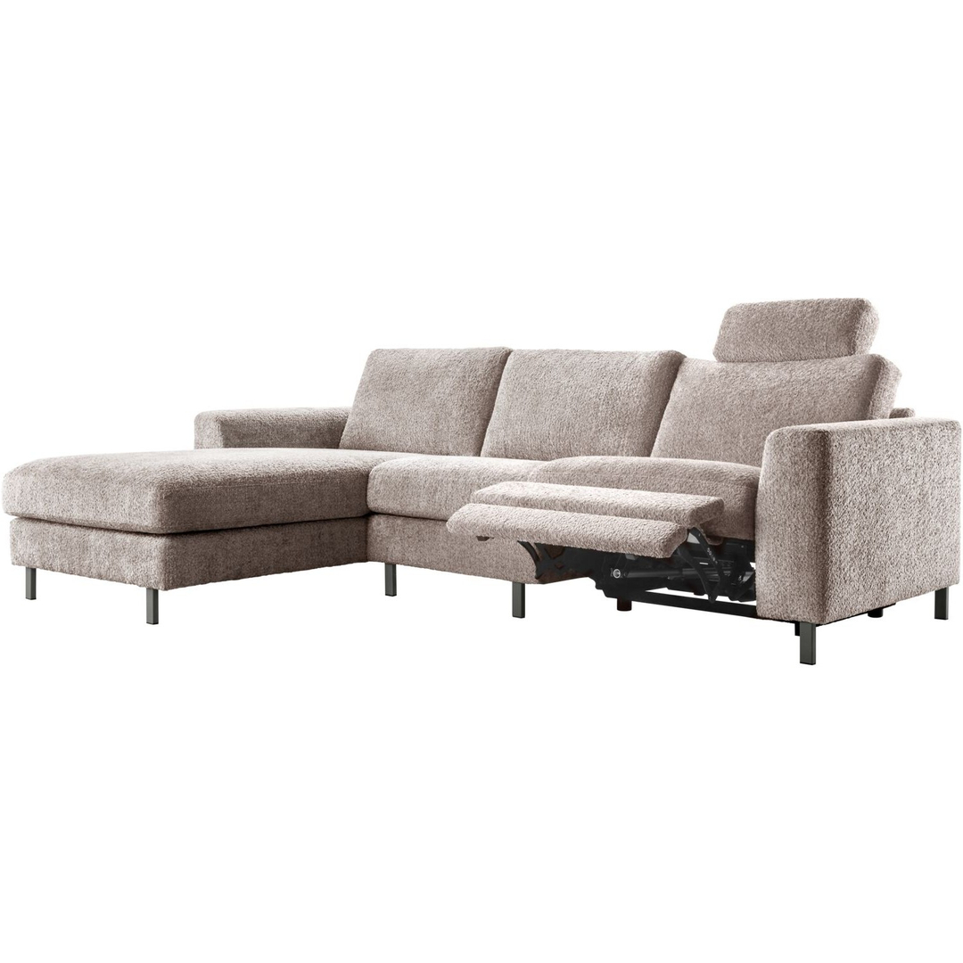 Hoekbank links Totham bruin relaxfunctie basic comfort