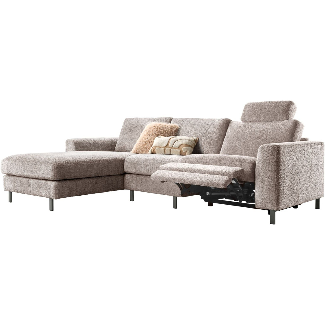 Hoekbank links Totham bruin relaxfunctie basic comfort