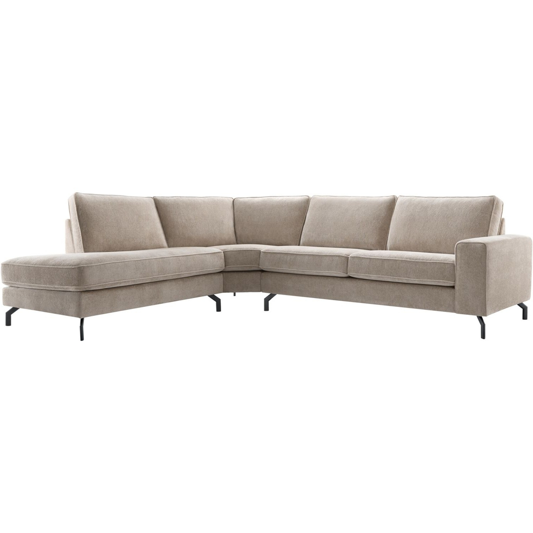 Hoekbank links Totham taupe basic comfort