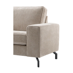 Hoekbank links Totham taupe basic comfort