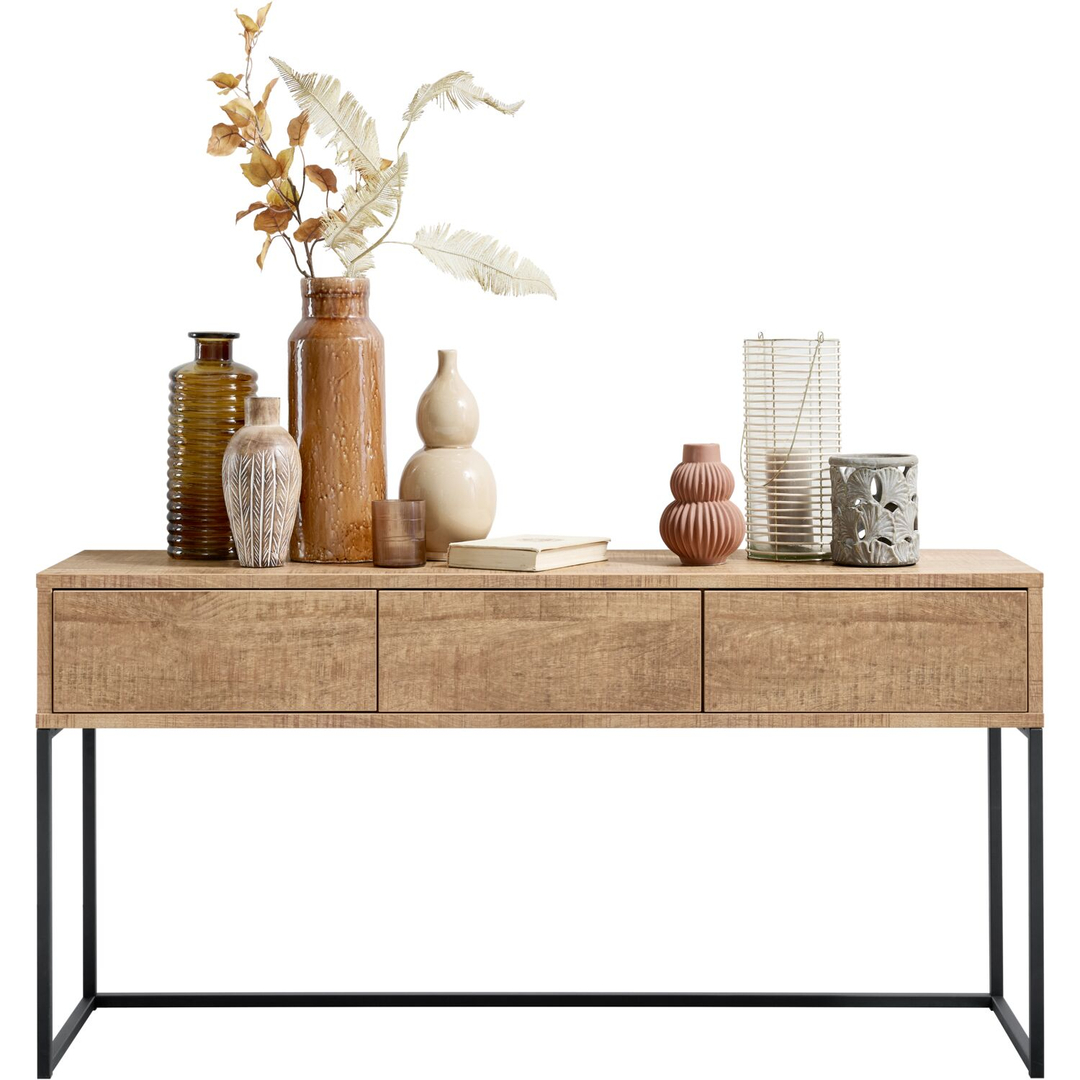 Sidetable Parete 150x40 cm rechthoekig bruin