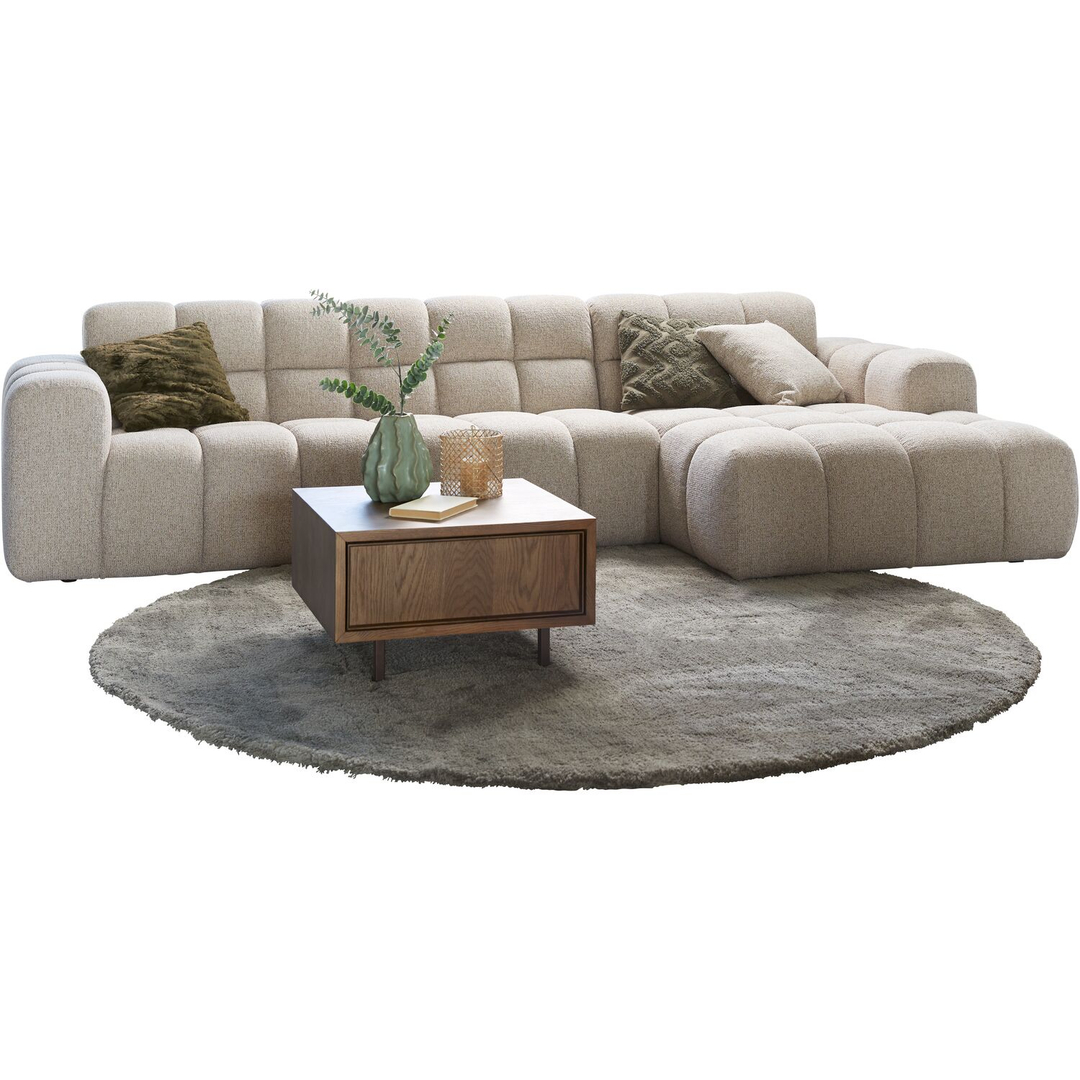 Hoekbank rechts Tirato beige premium comfort