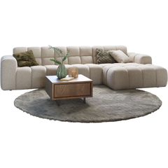 Hoekbank rechts Tirato beige premium comfort