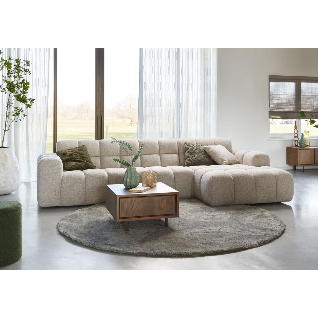 Hoekbank rechts Tirato beige premium comfort