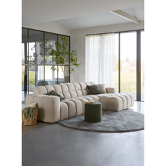 Hoekbank rechts Tirato beige premium comfort